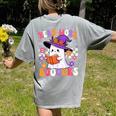 Read More Books Ghost Reading Book Teacher Halloween Women's Comfort Colors T-Shirt Back Print Grey