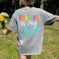 Reading Is My Jam Back To School Teacher Women's Comfort Colors T-Shirt Back Print Grey
