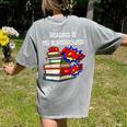 Reading Is My Super Power Superhero Best English Teacher Women's Comfort Colors T-Shirt Back Print Grey Reading Is My Super Power Superhero Best English Teacher Women's Comfort Colors T-Shirt Back Print Grey