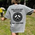 Real Goths Sack Rome History Teacher Women's Comfort Colors T-Shirt Back Print Grey