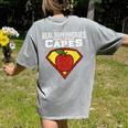 Real Superheroes Don't Wear Capes Teacher Shirt Teaching Te Women's Comfort Colors T-Shirt Back Print Grey Real Superheroes Don't Wear Capes Teacher Shirt Teaching Te Women's Comfort Colors T-Shirt Back Print Grey