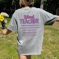 Retiring Teacher Tshirt For Retired Teachers For Men Women Women's Comfort Colors T-Shirt Back Print Grey