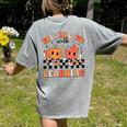 Retro Fall In Love With Learning Autumn Pumpkin Teacher Women's Comfort Colors T-Shirt Back Print Grey Retro Fall In Love With Learning Autumn Pumpkin Teacher Women's Comfort Colors T-Shirt Back Print Grey