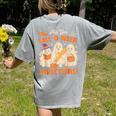 Retro Are You Fall O Ween Directions Ghost Teacher Spooky Women's Comfort Colors T-Shirt Back Print Grey