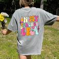 Retro Groovy In My Teaching Era Best Teacher Appreciation Women's Comfort Colors T-Shirt Back Print Grey Retro Groovy In My Teaching Era Best Teacher Appreciation Women's Comfort Colors T-Shirt Back Print Grey