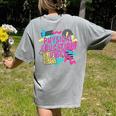 Retro Physical Education Vibes Gym Teacher Phys Ed Teacher Women's Comfort Colors T-Shirt Back Print Grey