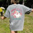 Retro Pink Christmas Santa's Favorite Art Teacher Artist Women's Comfort Colors T-Shirt Back Print Grey