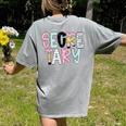 Retro Secretary Back To School Teacher Appreciation Women's Comfort Colors T-Shirt Back Print Grey Retro Secretary Back To School Teacher Appreciation Women's Comfort Colors T-Shirt Back Print Grey