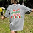 Retro Sleighing Math Problems Santa Math Teacher Christmas Women's Comfort Colors T-Shirt Back Print Grey Retro Sleighing Math Problems Santa Math Teacher Christmas Women's Comfort Colors T-Shirt Back Print Grey