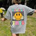 You Got This Retro Smile Motivational Testing Day Teacher Women's Comfort Colors T-Shirt Back Print Grey