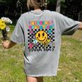 Retro Special Education Squad Groovy Dream Team Teacher Women's Comfort Colors T-Shirt Back Print Grey