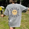 Retro Third Grade Teacher Student 1st Day Back To School Women's Comfort Colors T-Shirt Back Print Grey