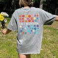Retro Wildflower Early Intervention Teacher Interventionist Women's Comfort Colors T-Shirt Back Print Grey