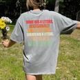 Riddle Wordplay Joke For Grammar Nerds And Teachers Women's Comfort Colors T-Shirt Back Print Grey
