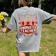 Ringmaster Teacher Costume – Carnival Birthday Style Women's Comfort Colors T-Shirt Back Print Grey