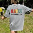 Rock Abcd Back To School Abcd Preschool Teacher Appreciation Women's Comfort Colors T-Shirt Back Print Grey