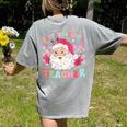 Santa Favorite Teacher Shirt Teacher Christmas Women's Comfort Colors T-Shirt Back Print Grey