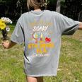 This Is My Scary 6th Grade ELA Costume Teacher Men Women Women's Comfort Colors T-Shirt Back Print Grey This Is My Scary 6th Grade ELA Costume Teacher Men Women Women's Comfort Colors T-Shirt Back Print Grey