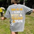 This Is My Scary Music Teacher Halloween Costumes Pajama Women's Comfort Colors T-Shirt Back Print Grey This Is My Scary Music Teacher Halloween Costumes Pajama Women's Comfort Colors T-Shirt Back Print Grey