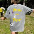 School Math Teacher Halloween 2022 Trig Or Treat Shirt Women's Comfort Colors T-Shirt Back Print Grey School Math Teacher Halloween 2022 Trig Or Treat Shirt Women's Comfort Colors T-Shirt Back Print Grey