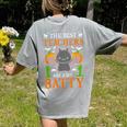 School Teacher A Bit Batty Teaching Bat Halloween Costume Women's Comfort Colors T-Shirt Back Print Grey School Teacher A Bit Batty Teaching Bat Halloween Costume Women's Comfort Colors T-Shirt Back Print Grey