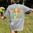 School's Out Forever Retirement 2026 Retro Retired Teacher Women's Comfort Colors T-Shirt Back Print Grey
