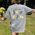 Science Labs Dogs Labrador Retriever Science Teacher Women's Comfort Colors T-Shirt Back Print Grey