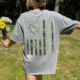 Science Teacher Camo American Flag Back To School Women's Comfort Colors T-Shirt Back Print Grey