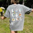 Science Teacher Ghost Laboratory Halloween Teacher Women's Comfort Colors T-Shirt Back Print Grey