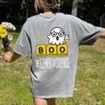 Science Teacher Halloween Elements Of Surprise Chemistry Women's Comfort Colors T-Shirt Back Print Grey
