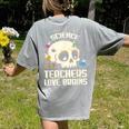 Science Teachers Love Brains Teachers Halloween Women's Comfort Colors T-Shirt Back Print Grey Science Teachers Love Brains Teachers Halloween Women's Comfort Colors T-Shirt Back Print Grey