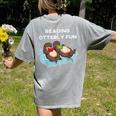 Sea Otter Book Reading Shirt For Bookworm Teachers Women's Comfort Colors T-Shirt Back Print Grey Sea Otter Book Reading Shirt For Bookworm Teachers Women's Comfort Colors T-Shirt Back Print Grey