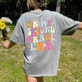 In My Second Grade Era 2nd Grade Girl Teacher Back To School Women's Comfort Colors T-Shirt Back Print Grey