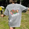 Second Grade Teacher Leopard Pencil 2nd Grade Women Teacher Women's Comfort Colors T-Shirt Back Print Grey Second Grade Teacher Leopard Pencil 2nd Grade Women Teacher Women's Comfort Colors T-Shirt Back Print Grey