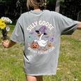 Silly Goose Spooky Teacher Club Halloween Witch Ghost Women's Comfort Colors T-Shirt Back Print Grey Silly Goose Spooky Teacher Club Halloween Witch Ghost Women's Comfort Colors T-Shirt Back Print Grey