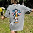 Six Seven 6 7 7 6 George Washington Teacher American Women's Comfort Colors T-Shirt Back Print Grey