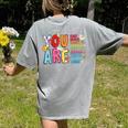 You Are Smart Brave Strong Kind Loved Motivation Teacher Kid Women's Comfort Colors T-Shirt Back Print Grey