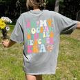 In My Social Studies Teacher Era Cute Social Studies Teacher Women's Comfort Colors T-Shirt Back Print Grey
