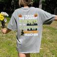 Social Studies Teacher Teach Scariest Zombies On Graveyard For Men Women Women's Comfort Colors T-Shirt Back Print Grey Social Studies Teacher Teach Scariest Zombies On Graveyard For Men Women Women's Comfort Colors T-Shirt Back Print Grey