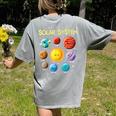 Solar System Cute Face Planets Space Science Teacher School Women's Comfort Colors T-Shirt Back Print Grey Solar System Cute Face Planets Space Science Teacher School Women's Comfort Colors T-Shirt Back Print Grey