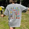 SPANISH ALPHABET MAESTRA SPANISH TEACHER Women's Comfort Colors T-Shirt Back Print Grey SPANISH ALPHABET MAESTRA SPANISH TEACHER Women's Comfort Colors T-Shirt Back Print Grey