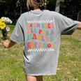 Spanish Teacher Maestra Hablar EspañOl Bilingual Teacher Women's Comfort Colors T-Shirt Back Print Grey
