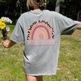 Special Education Shirt Teacher SPED Leopard Boho Rainbow Women's Comfort Colors T-Shirt Back Print Grey
