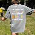 Special Educational Assistant And Sped Teacher Women's Comfort Colors T-Shirt Back Print Grey