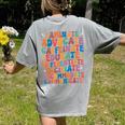 Sped Caffeinate Advocate Laminate Educate Teacher Men Women Kids Women's Comfort Colors T-Shirt Back Print Grey