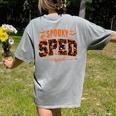 Sped Squad Team Special Education Teacher Halloween Women's Comfort Colors T-Shirt Back Print Grey Sped Squad Team Special Education Teacher Halloween Women's Comfort Colors T-Shirt Back Print Grey