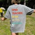 Sped Teacher Man Myth Legend Women's Comfort Colors T-Shirt Back Print Grey