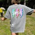 SPED Teacher Squad Lightning Bolt Special Education Women's Comfort Colors T-Shirt Back Print Grey