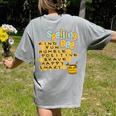 Spelling Bee Kind Positive Kindness Women Teacher Women's Comfort Colors T-Shirt Back Print Grey Spelling Bee Kind Positive Kindness Women Teacher Women's Comfort Colors T-Shirt Back Print Grey