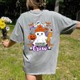 Spooky Para Crew Ghost Halloween Paraprofessional Teacher Women's Comfort Colors T-Shirt Back Print Grey Spooky Para Crew Ghost Halloween Paraprofessional Teacher Women's Comfort Colors T-Shirt Back Print Grey